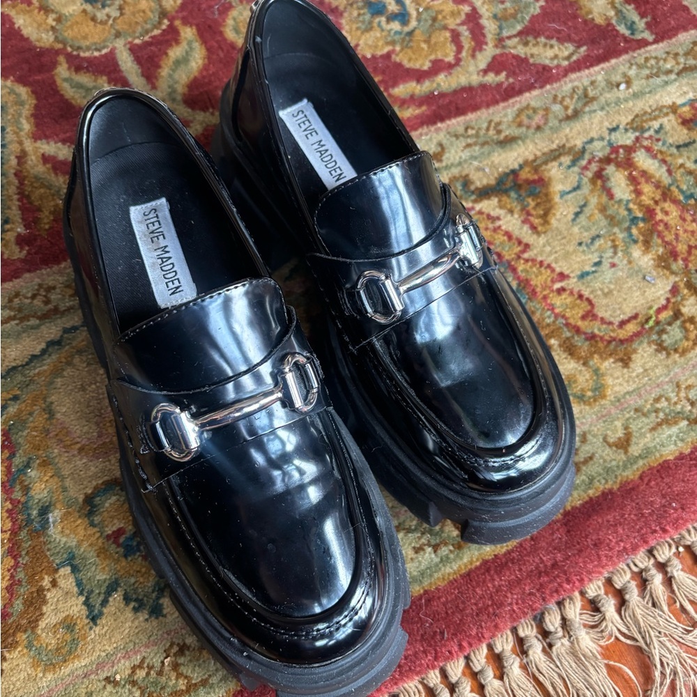 Steve Madden Black Loafers